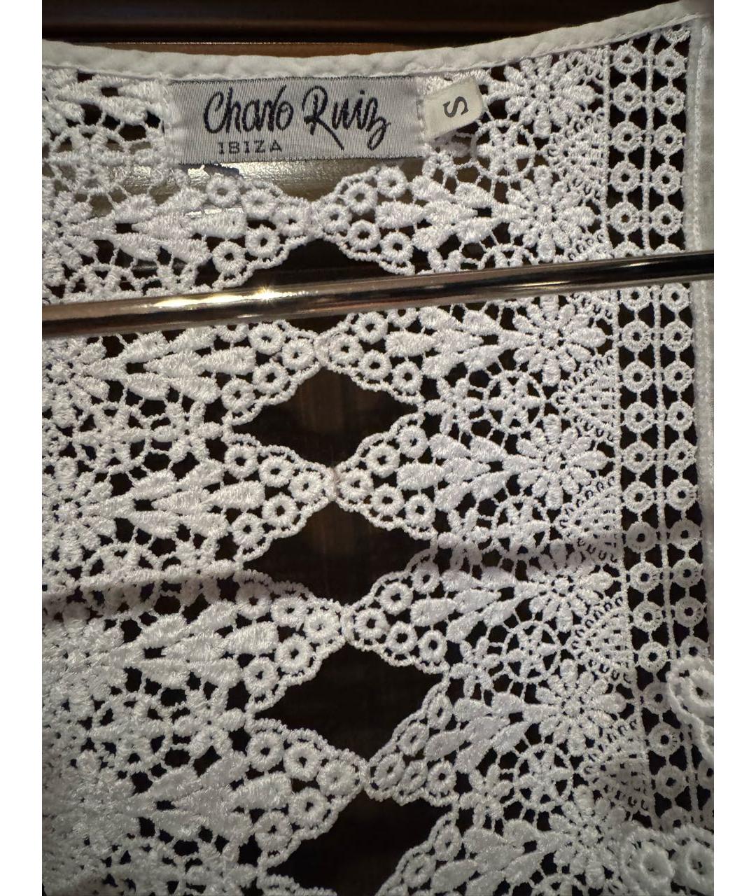 CHARO RUIZ Белое повседневное платье, фото 3