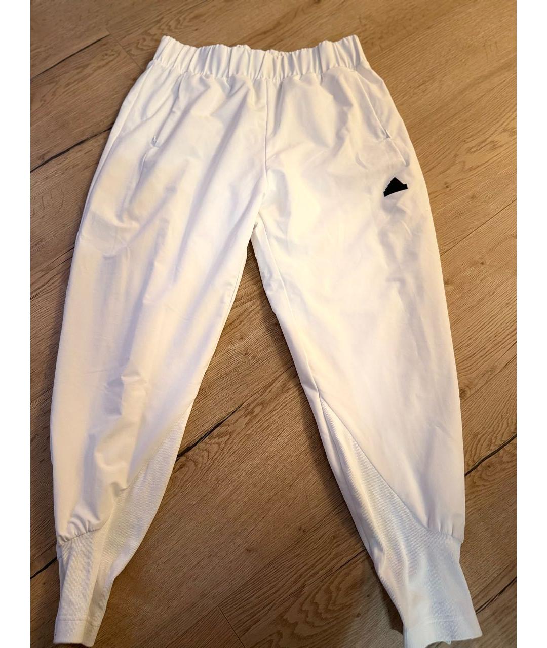 ADIDAS Белый полиэстеровый костюм с брюками, фото 2