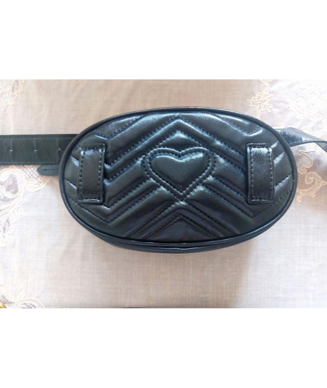 GUCCI Черная кожаная поясная сумка, фото 5
