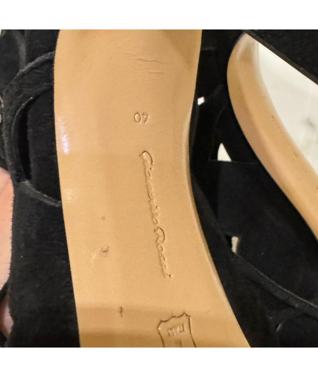 GIANVITO ROSSI Черные замшевые босоножки, фото 3