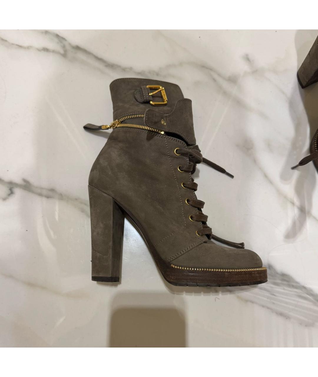 SERGIO ROSSI Серые замшевые ботильоны, фото 4