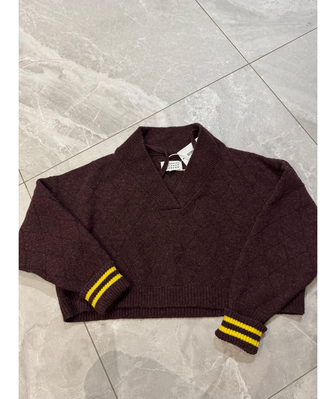 MAISON MARGIELA Бордовый шерстяной джемпер / свитер, фото 5