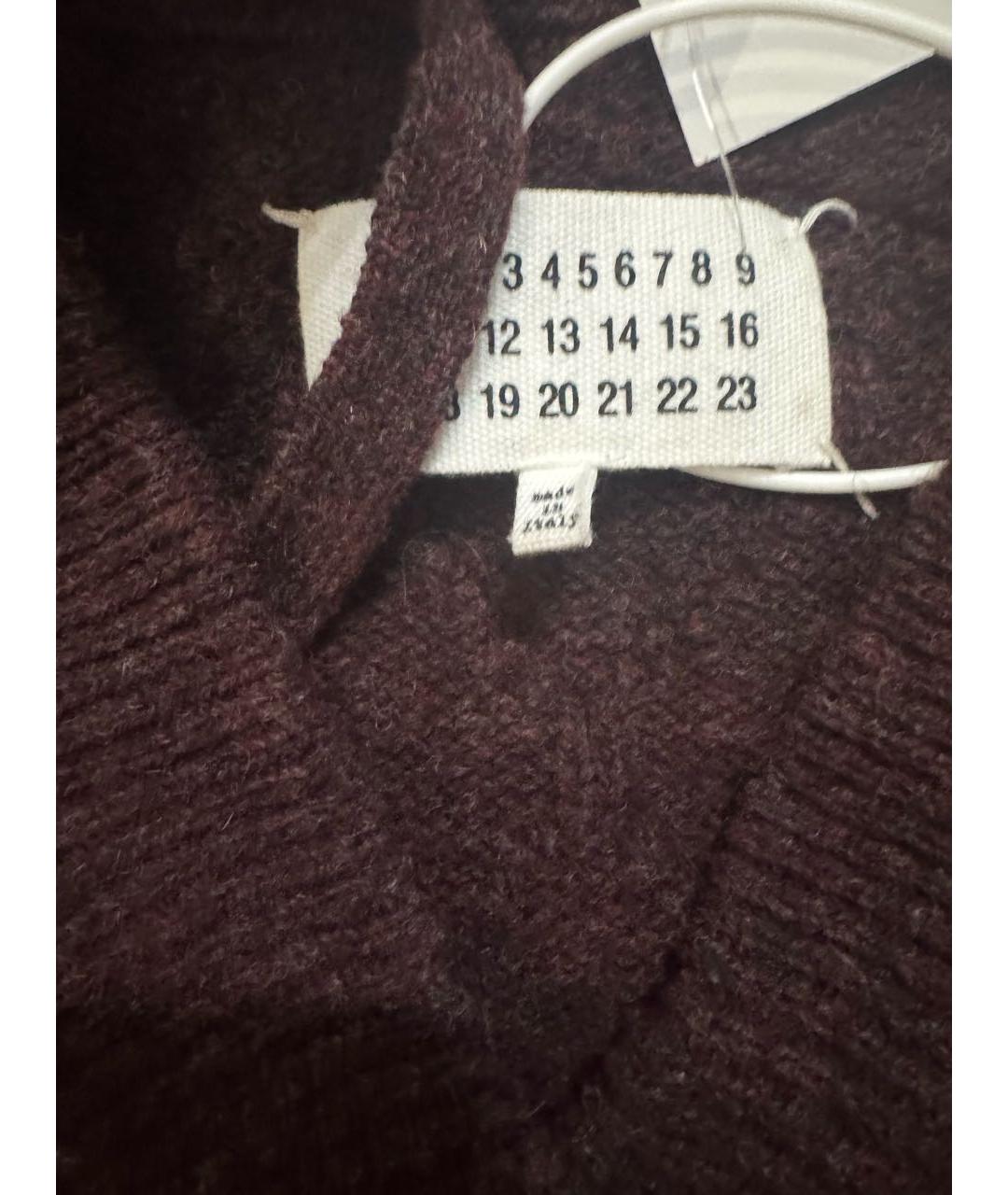 MAISON MARGIELA Бордовый шерстяной джемпер / свитер, фото 3