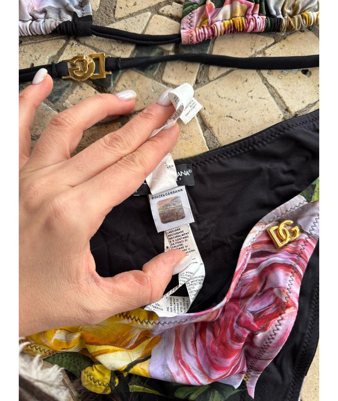 DOLCE&GABBANA Мульти полиамидовый купальник, фото 8