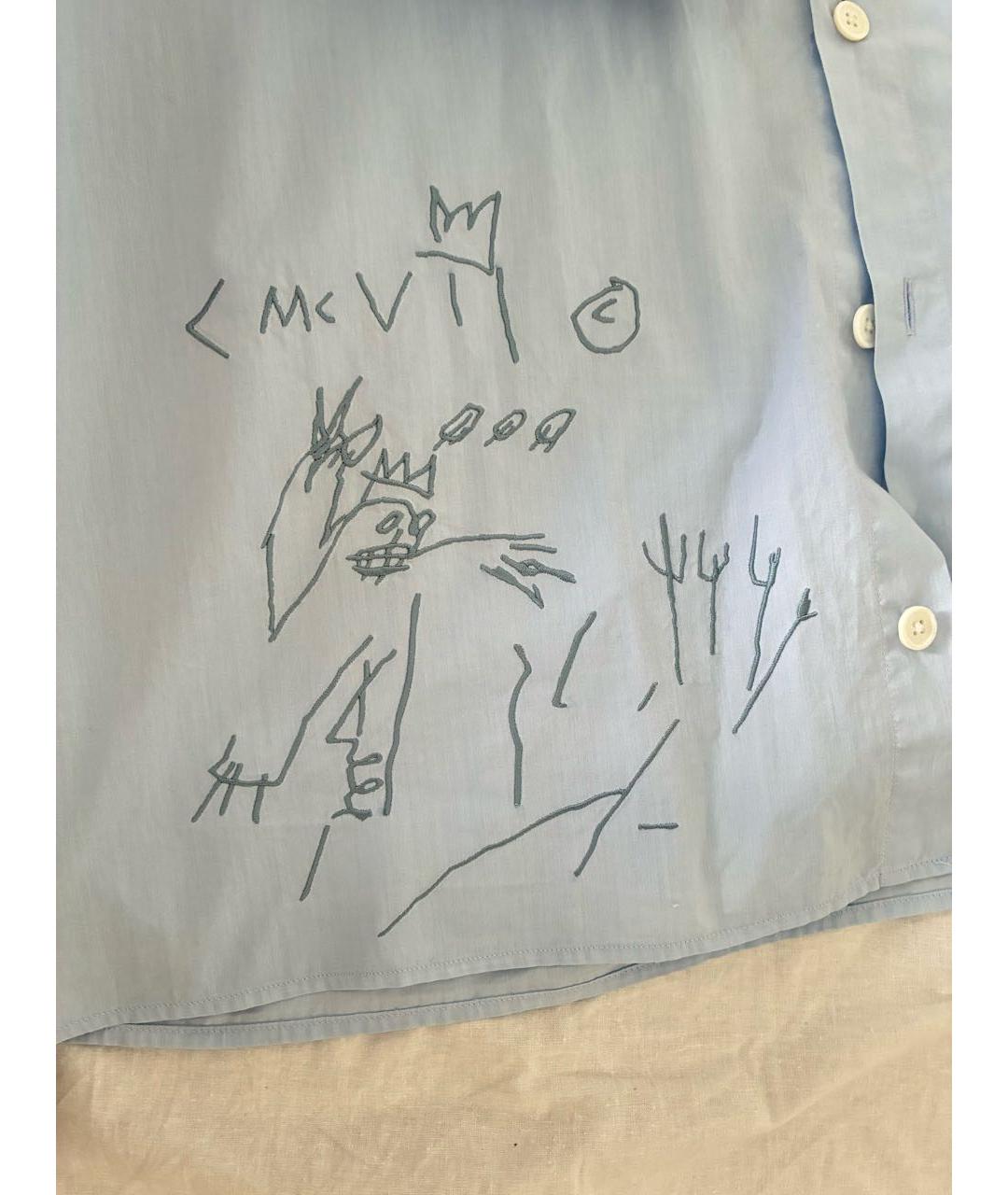 ETUDES Голубая хлопковая кэжуал рубашка, фото 8