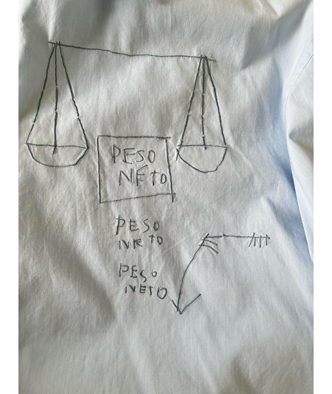 ETUDES Голубая хлопковая кэжуал рубашка, фото 7