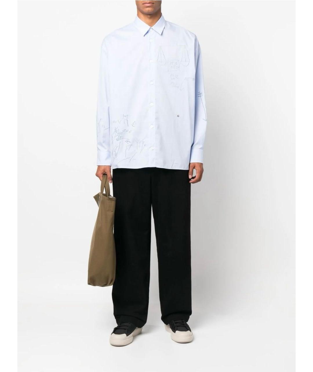 ETUDES Голубая хлопковая кэжуал рубашка, фото 2