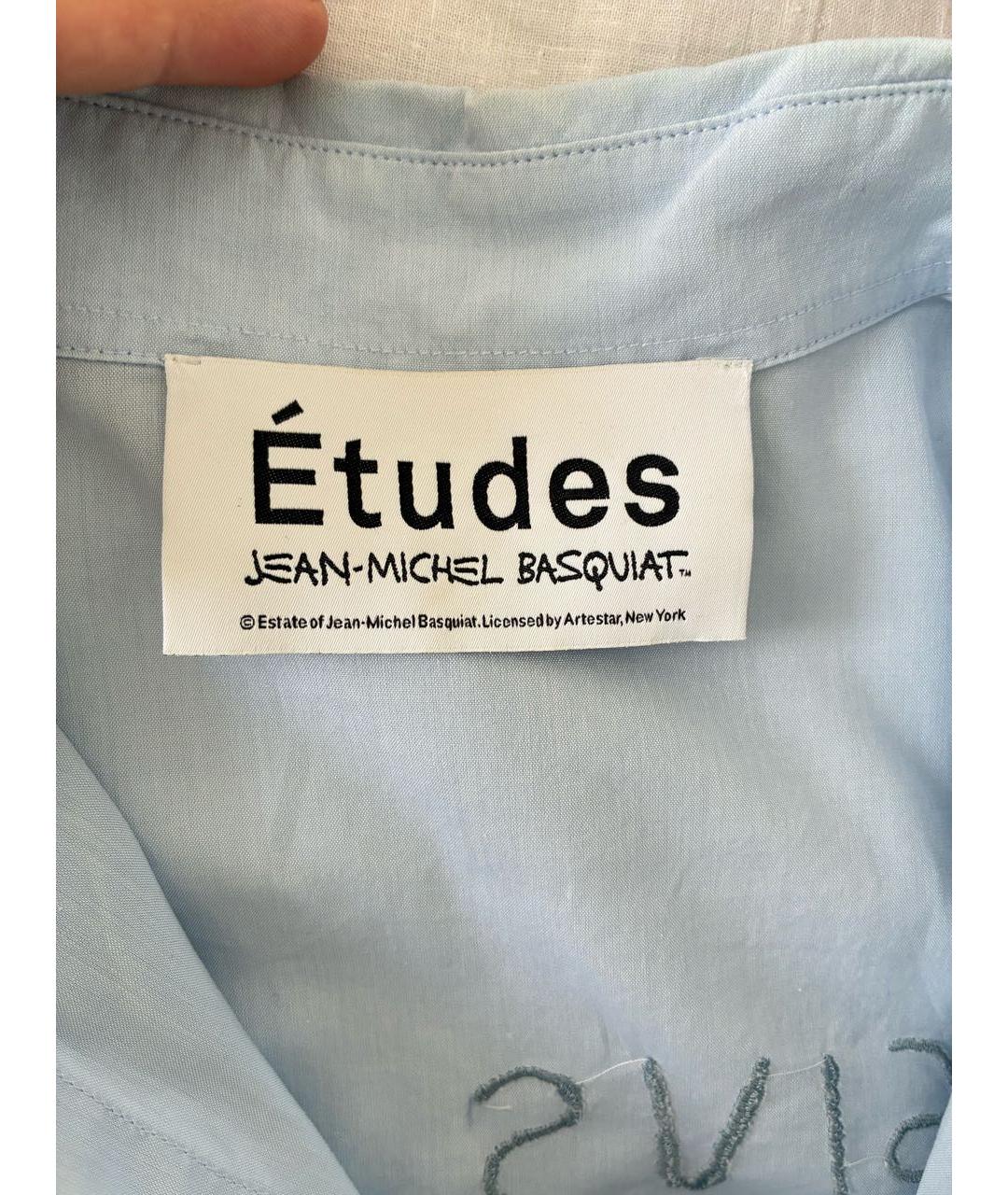 ETUDES Голубая хлопковая кэжуал рубашка, фото 6