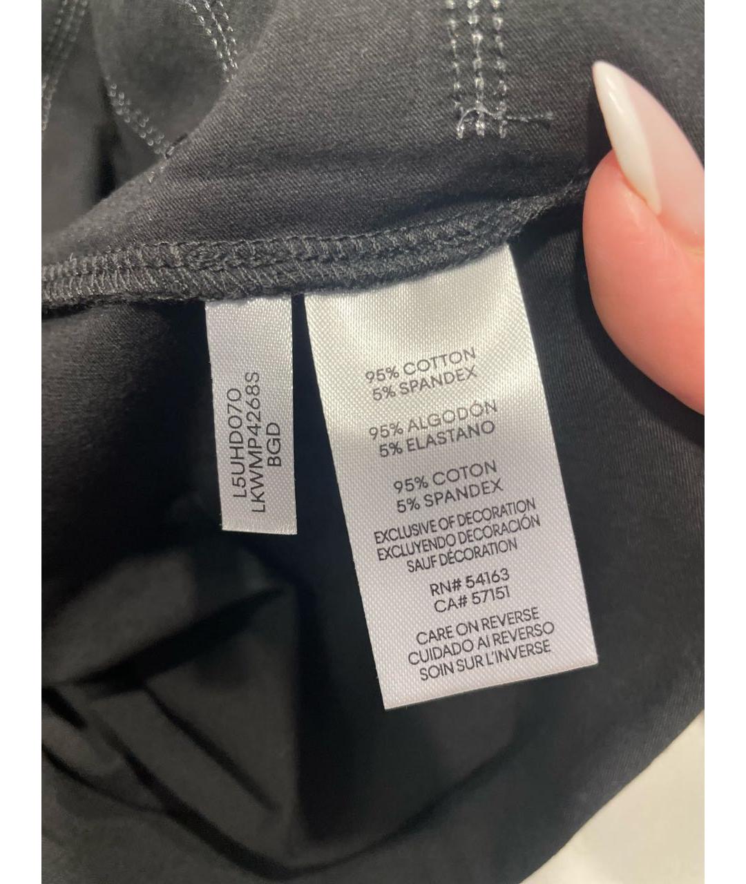 KARL LAGERFELD Черная хлопко-эластановая футболка, фото 3