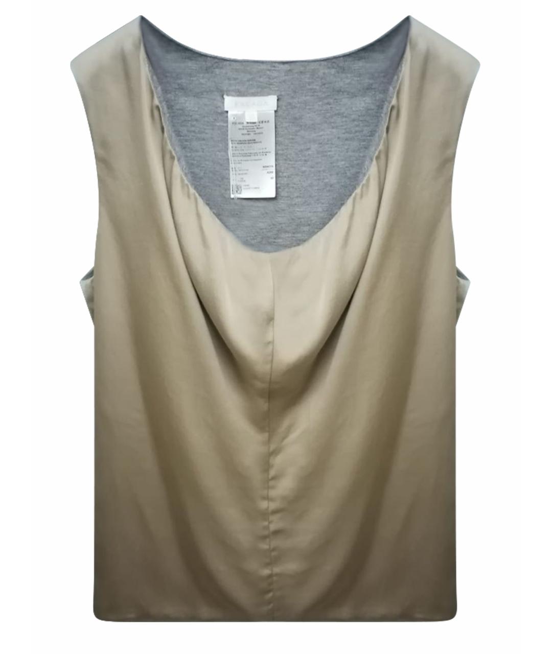ESCADA Бежевая шелковая майка, фото 1
