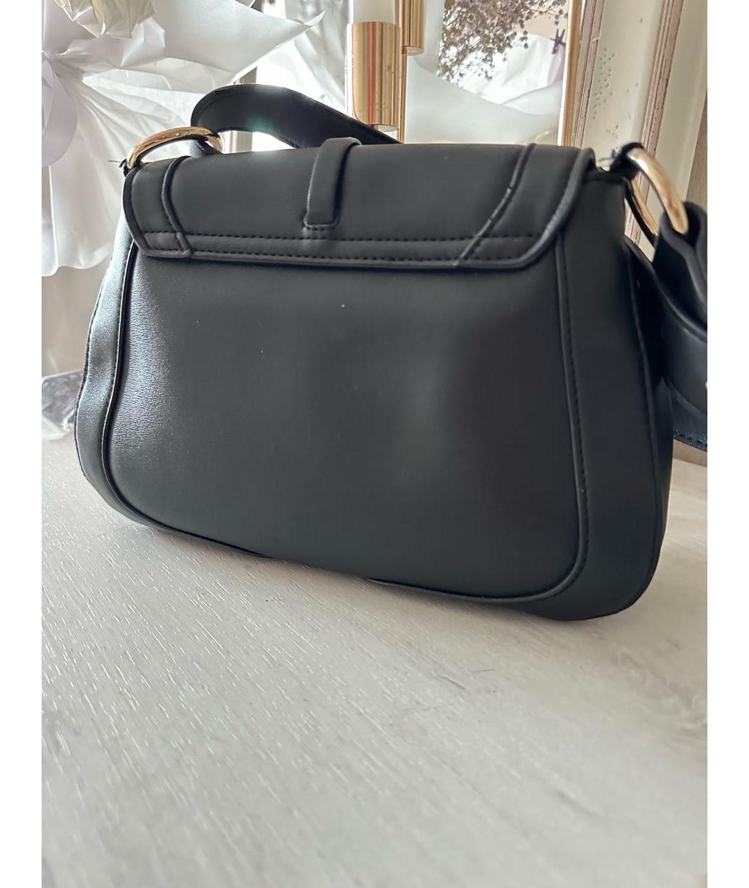 TRUSSARDI Черная сумка через плечо из искусственной кожи, фото 3