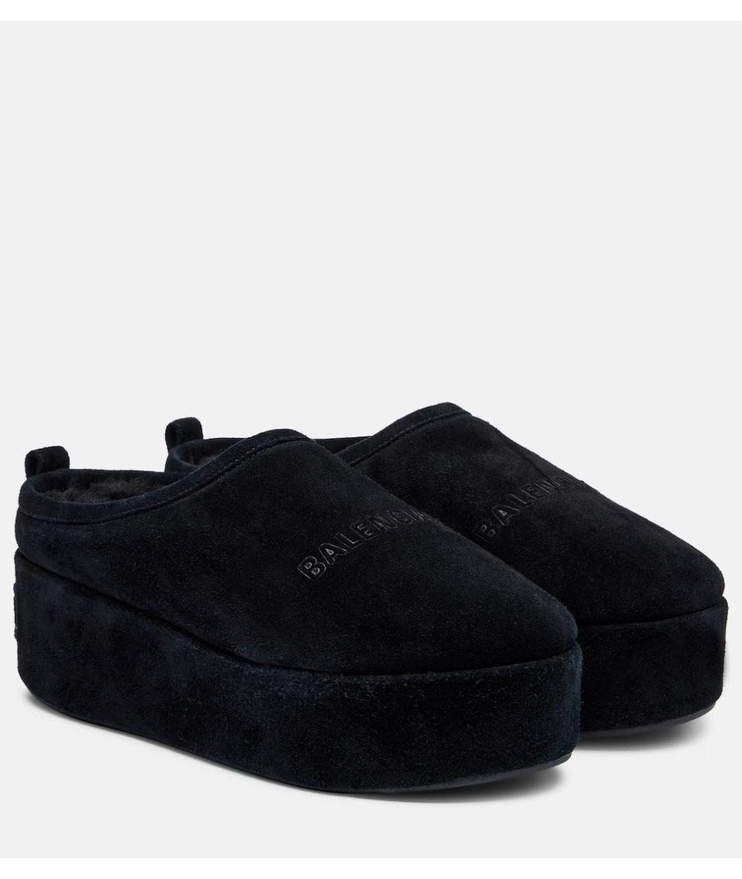 BALENCIAGA Черные замшевые сабо, фото 9