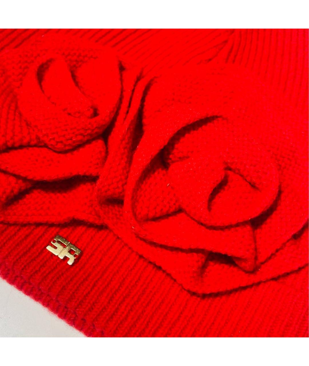 SONIA RYKIEL Красная шерстяная шапка, фото 3