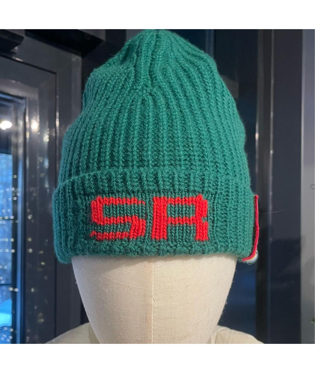 SONIA RYKIEL Зеленая шерстяная шапка, фото 5