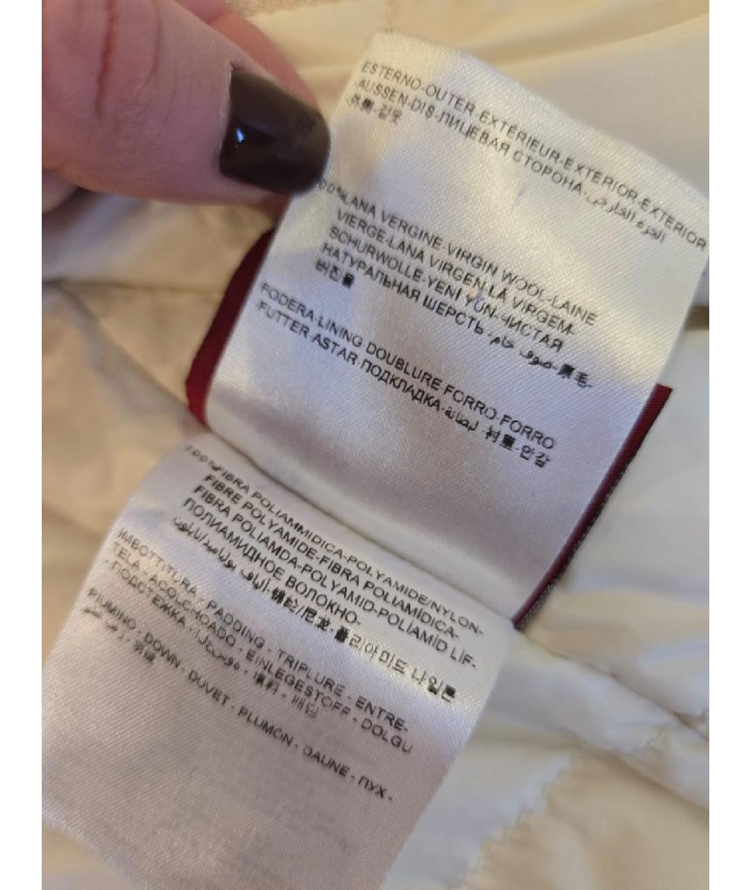 MONCLER Бежевый шерстяной пуховик, фото 5