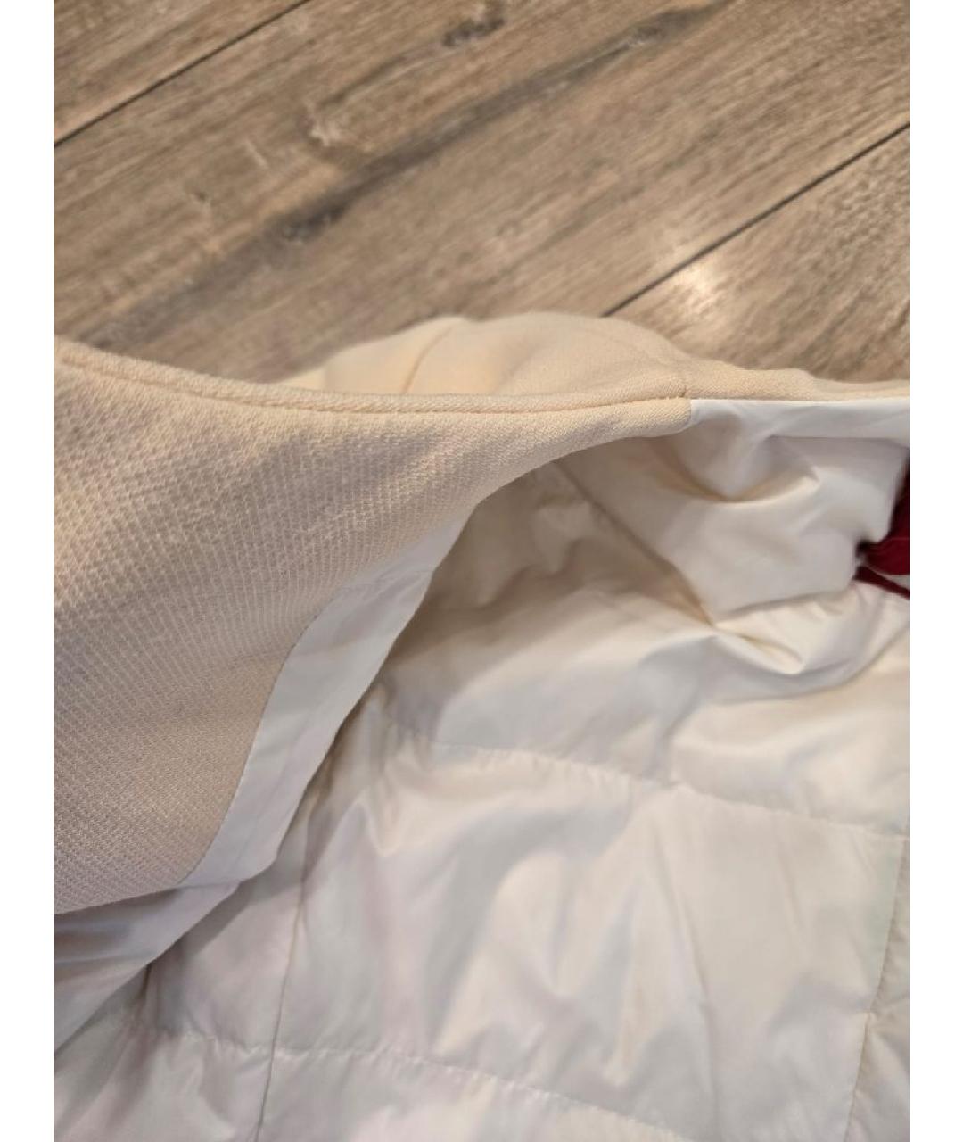 MONCLER Бежевый шерстяной пуховик, фото 7