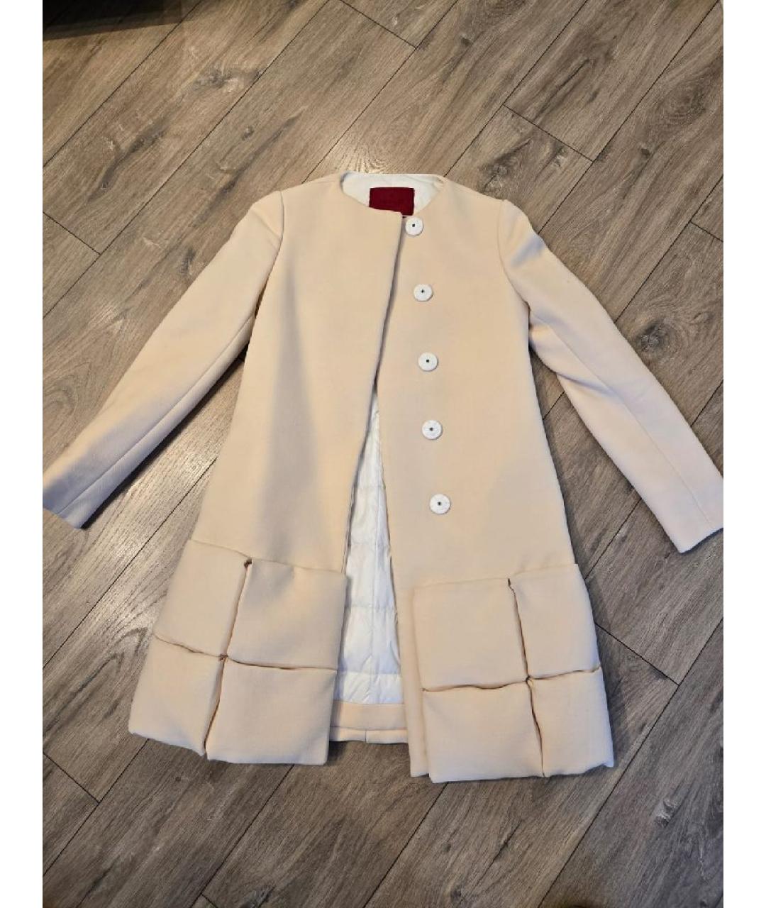 MONCLER Бежевый шерстяной пуховик, фото 10