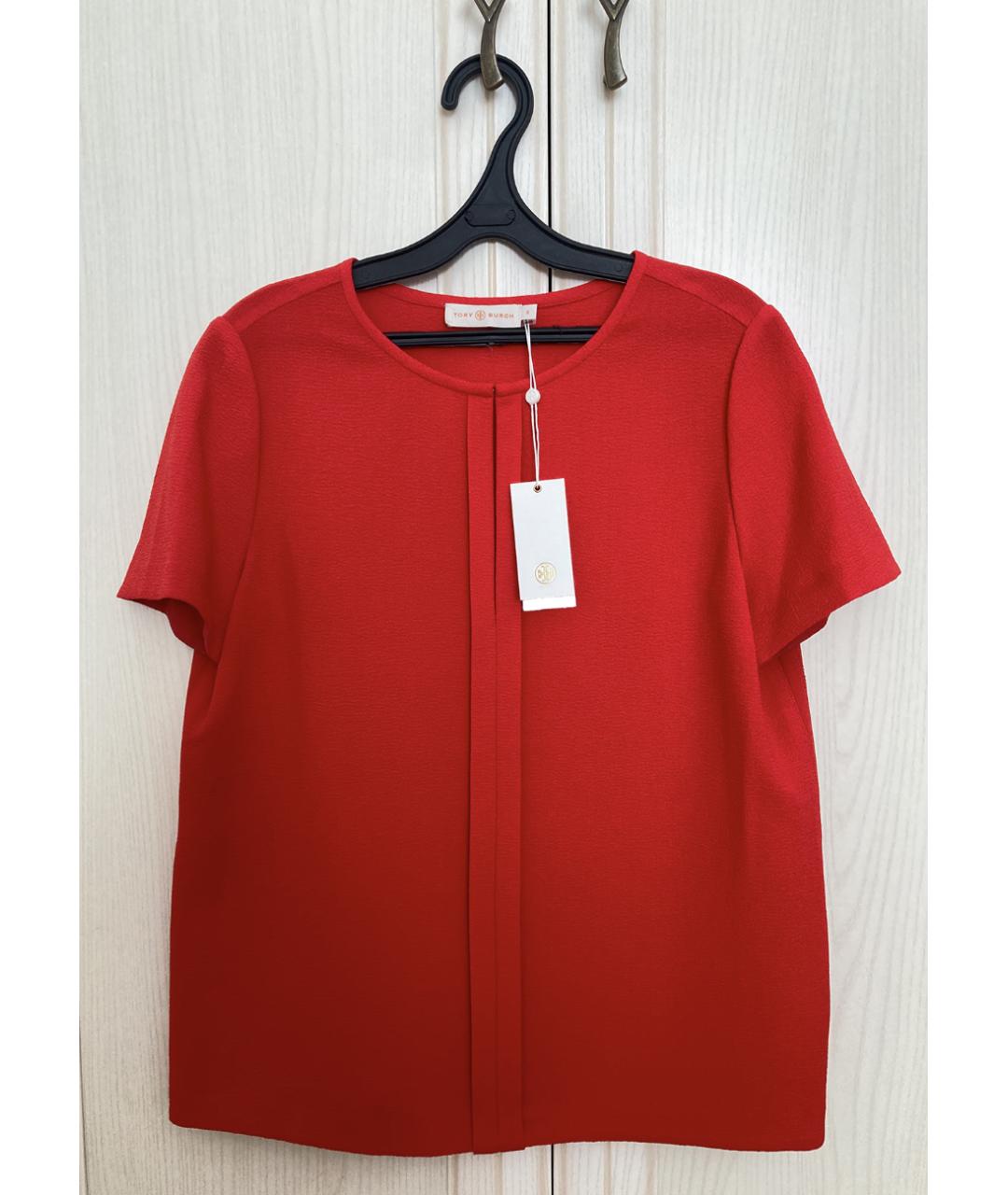 TORY BURCH Красная хлопковая блузы, фото 3