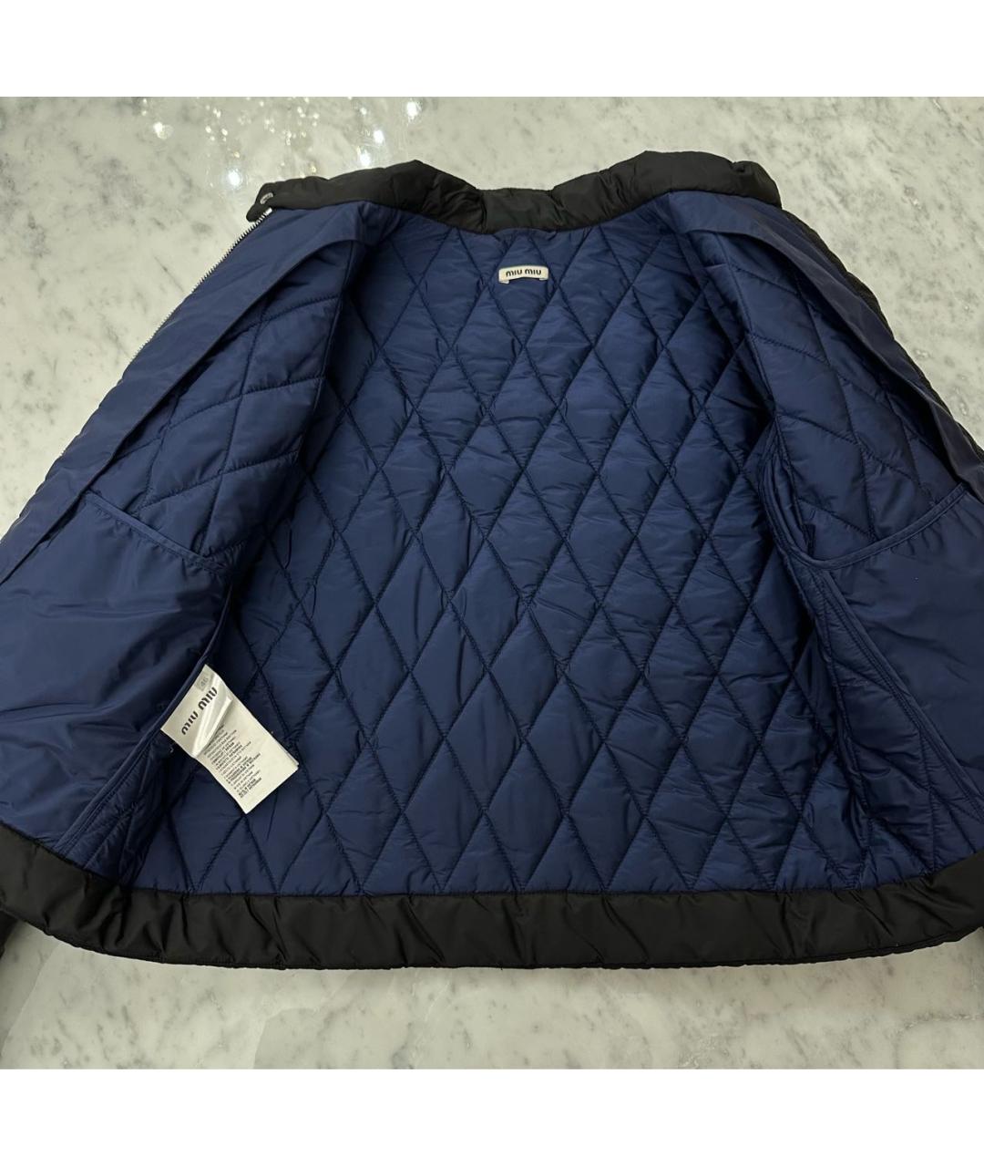 MIU MIU Черная синтетическая куртка, фото 2