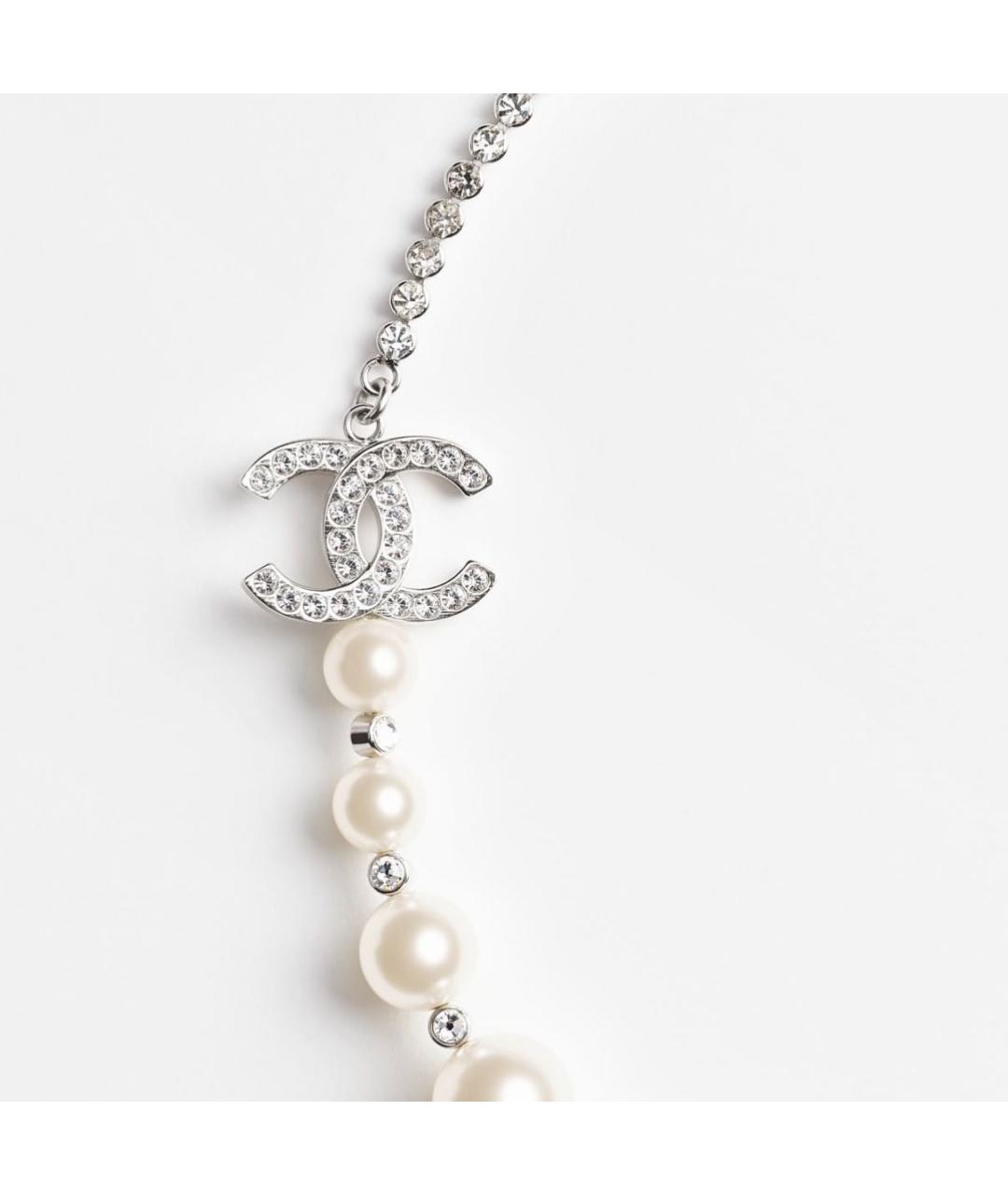 CHANEL Серебряное жемчужное колье, фото 3