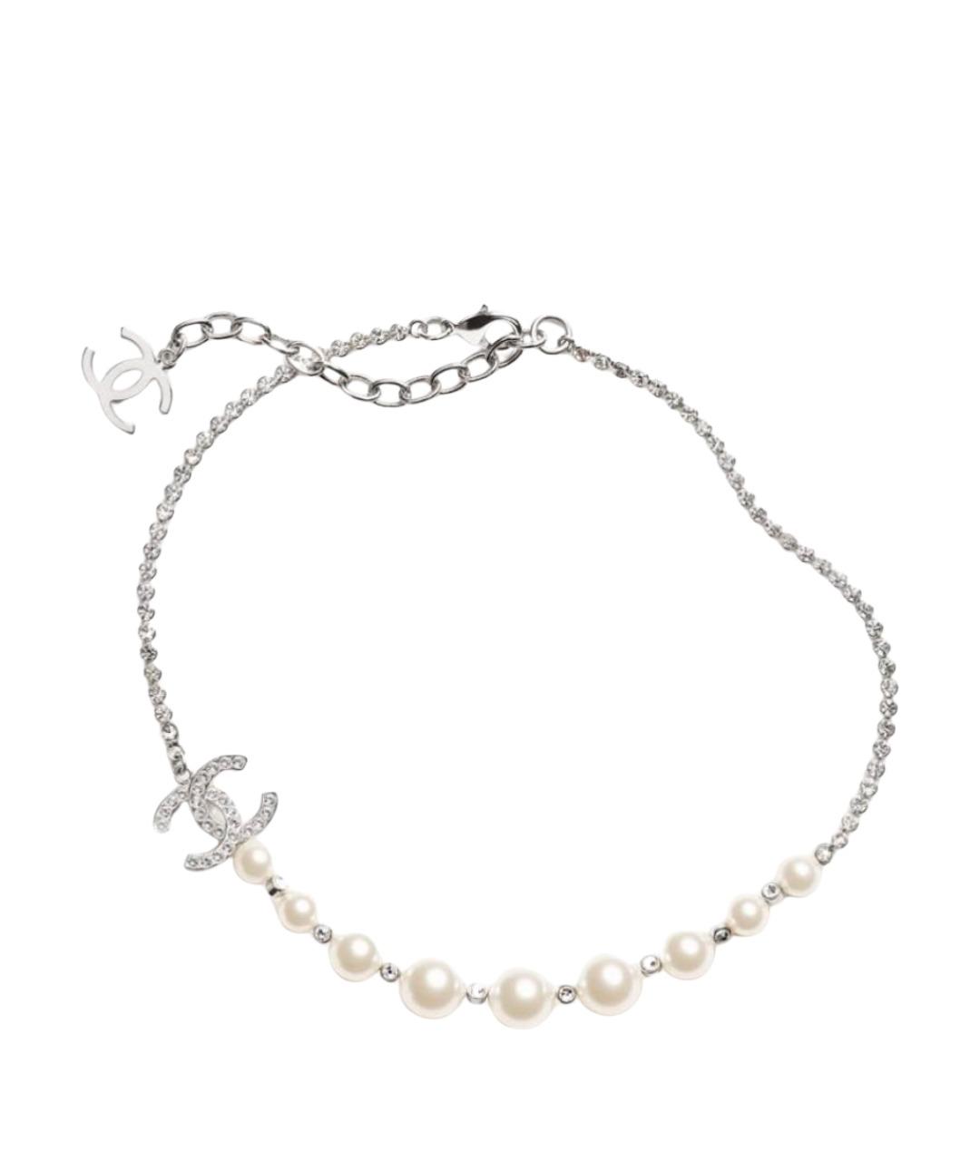 CHANEL Серебряное жемчужное колье, фото 1