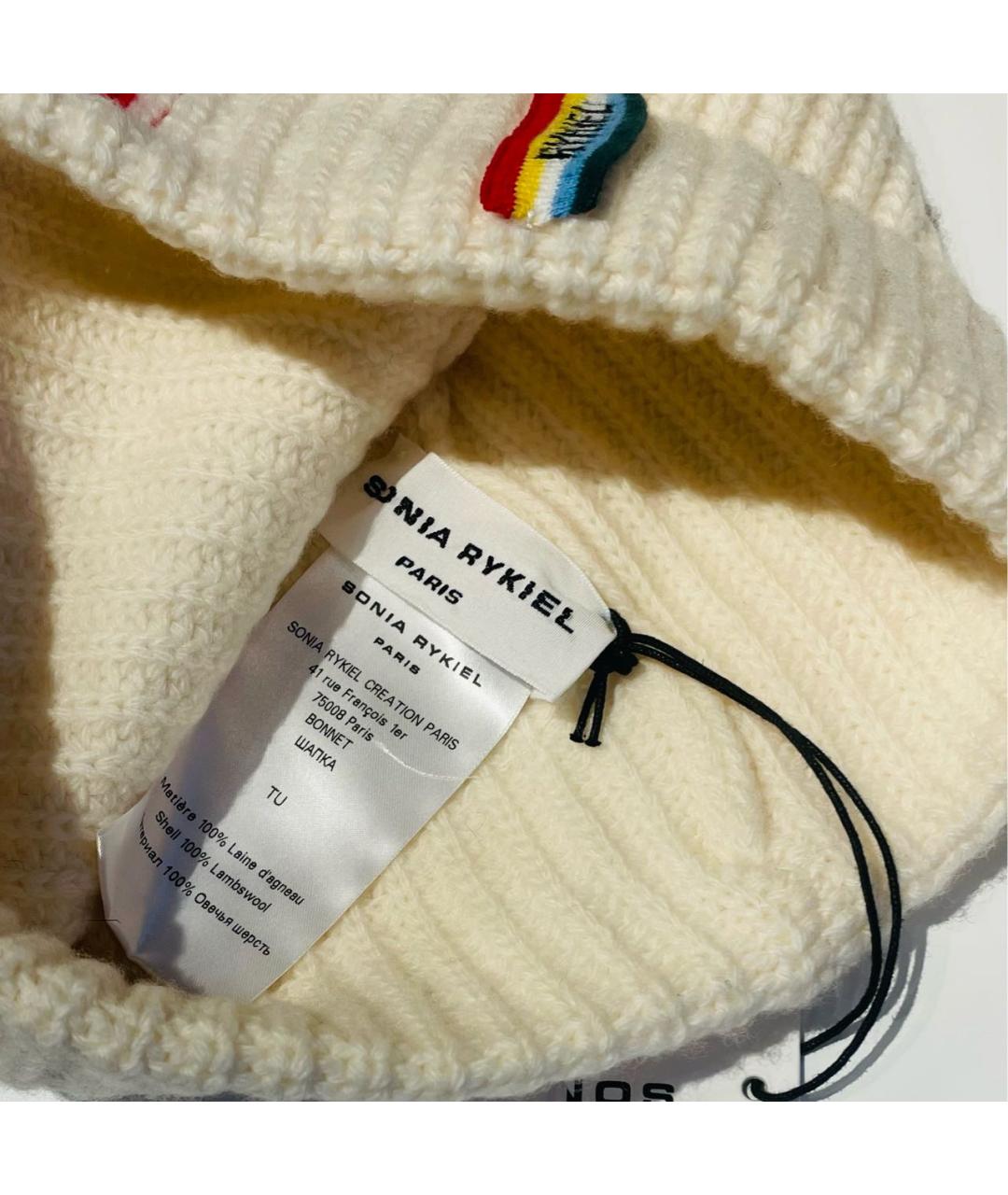 SONIA RYKIEL Бежевая шерстяная шапка, фото 4