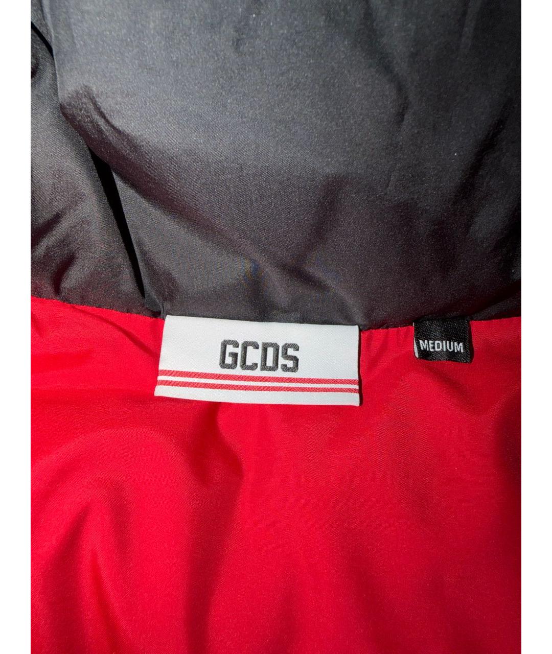 GCDS Черный полиэстеровый пуховик, фото 3