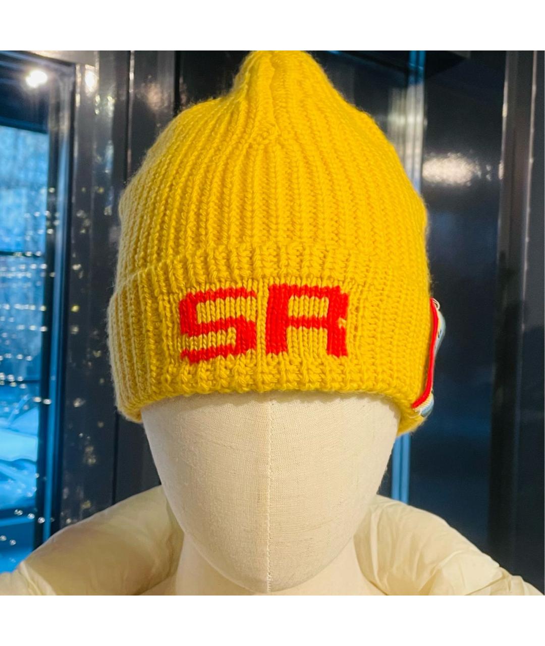 SONIA RYKIEL Желтая шерстяная шапка, фото 6