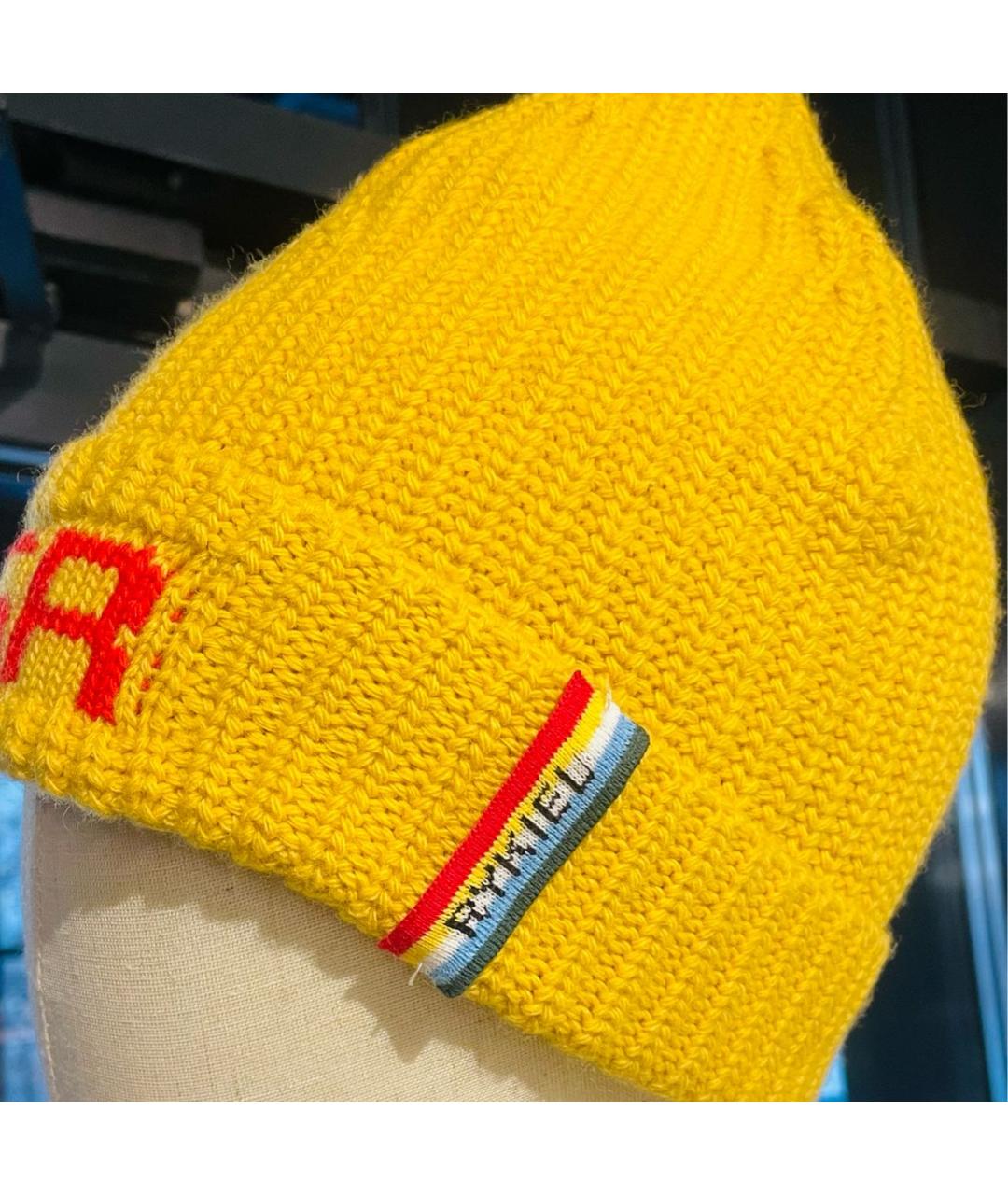 SONIA RYKIEL Желтая шерстяная шапка, фото 7