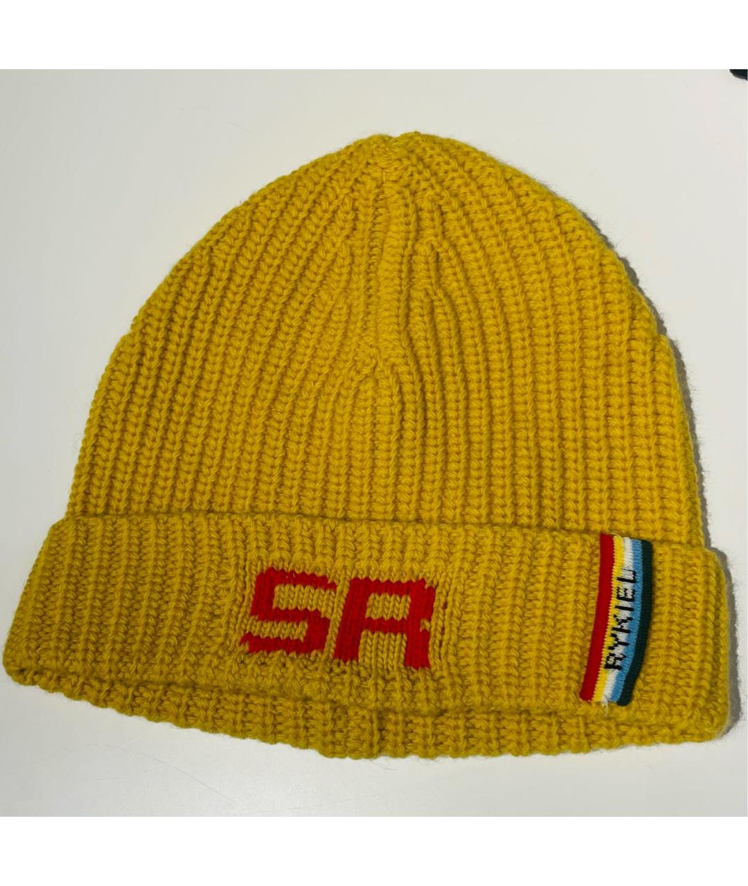 SONIA RYKIEL Желтая шерстяная шапка, фото 9