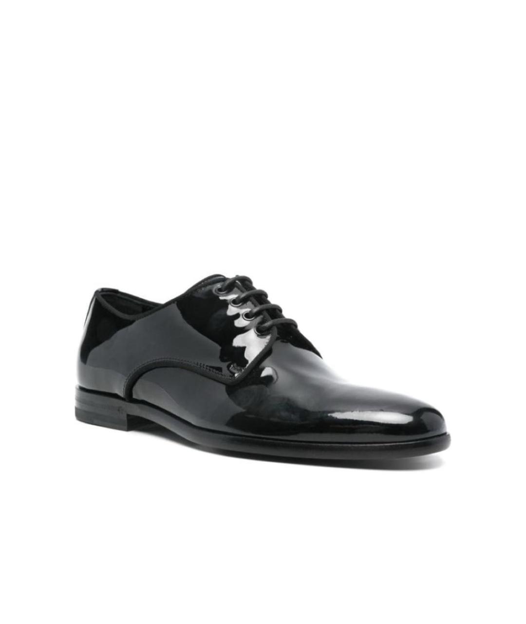 DOLCE&GABBANA Черные кожаные брогги и оксфорды, фото 2