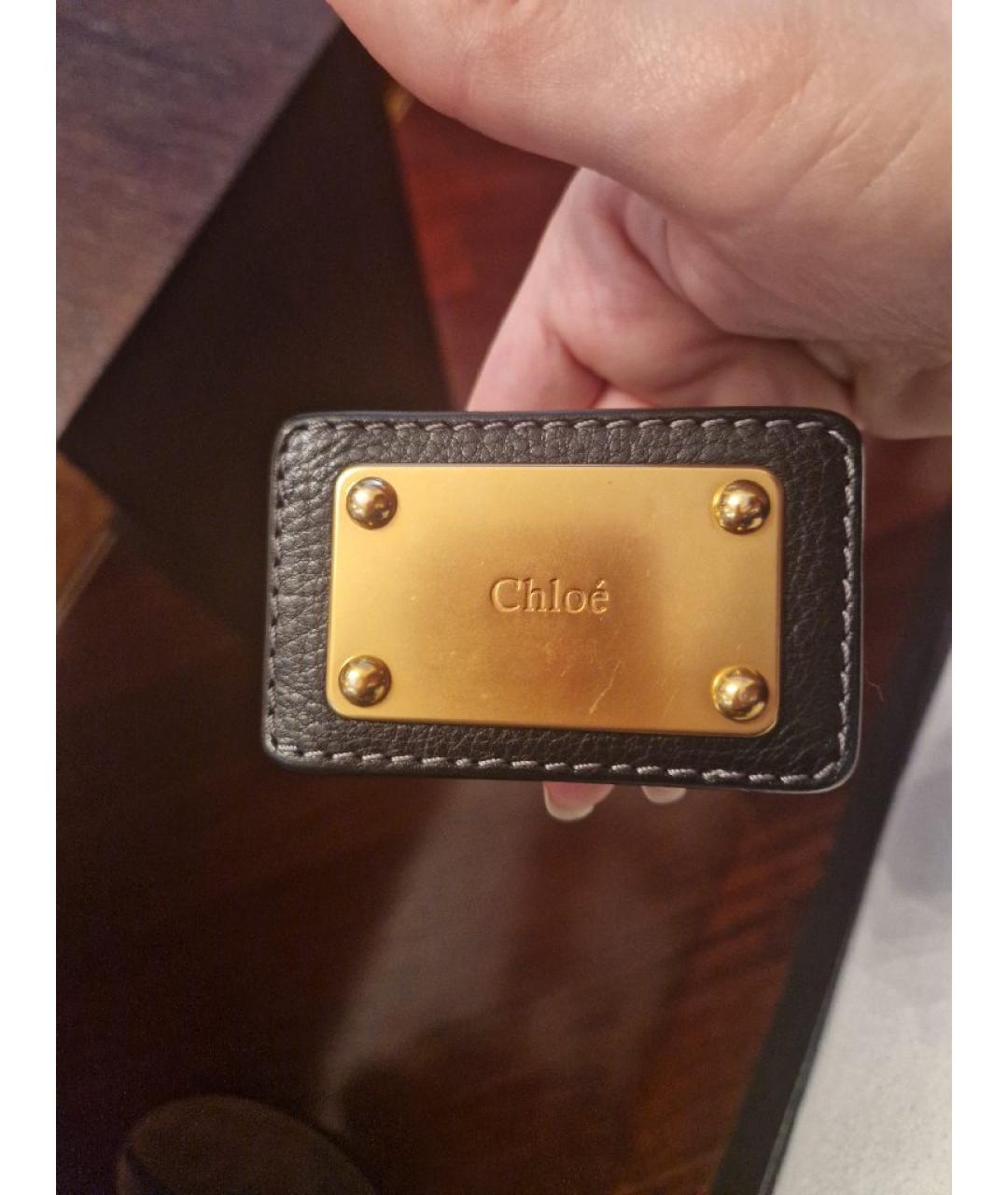 CHLOE Черный кожаный ремень, фото 6