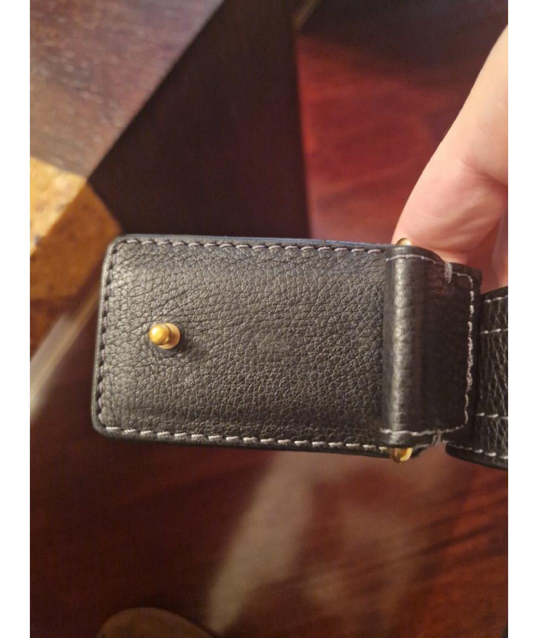 CHLOE Черный кожаный ремень, фото 4