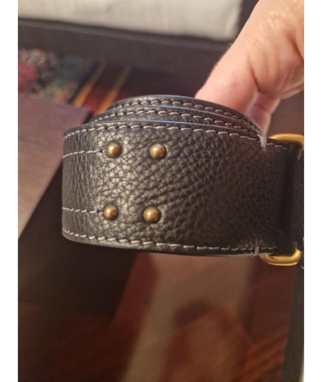 CHLOE Черный кожаный ремень, фото 7