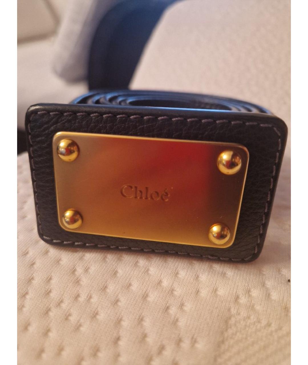 CHLOE Черный кожаный ремень, фото 8