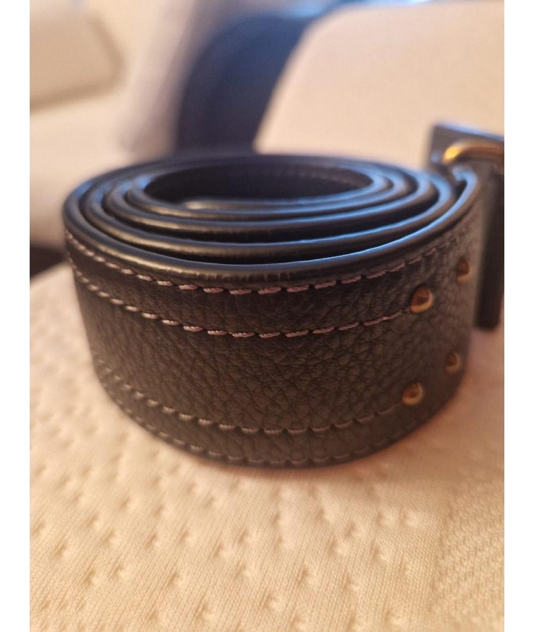 CHLOE Черный кожаный ремень, фото 3