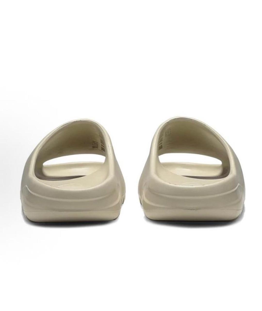 ADIDAS YEEZY Бежевые резиновые шлепанцы, фото 4