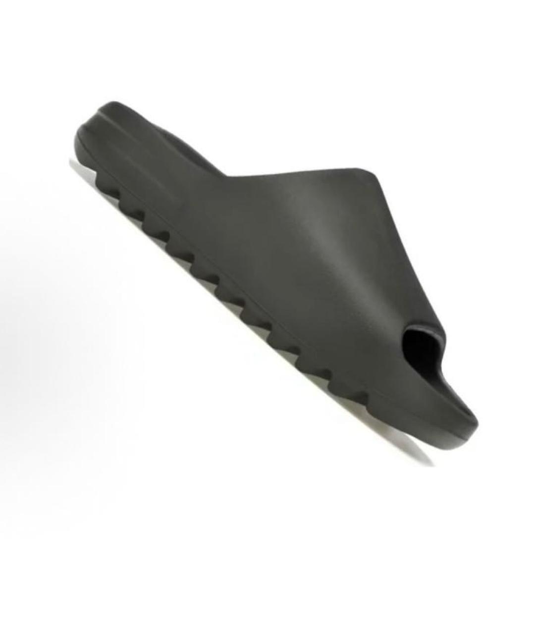 ADIDAS YEEZY Черные резиновые шлепанцы, фото 4