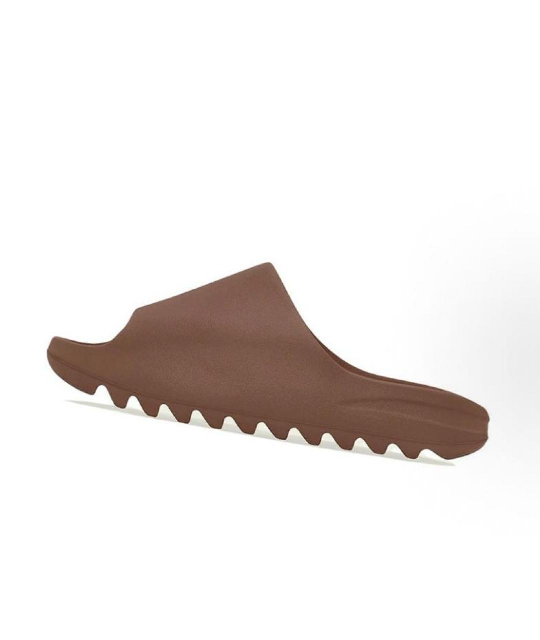 ADIDAS YEEZY Коричневые резиновые шлепанцы, фото 2