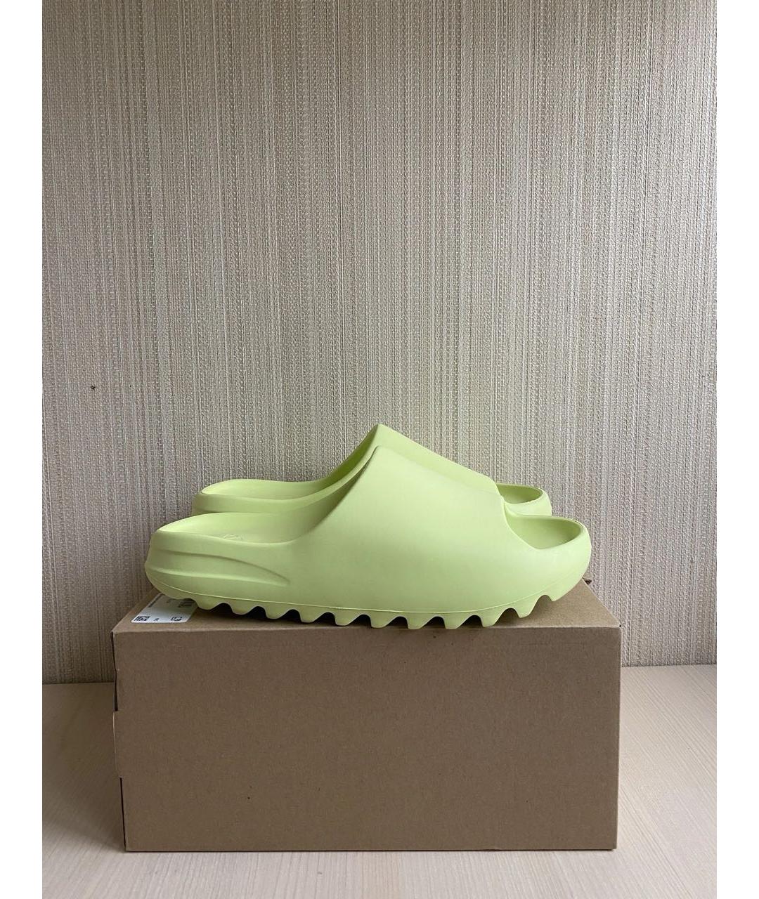 ADIDAS YEEZY Желтые резиновые шлепанцы, фото 3