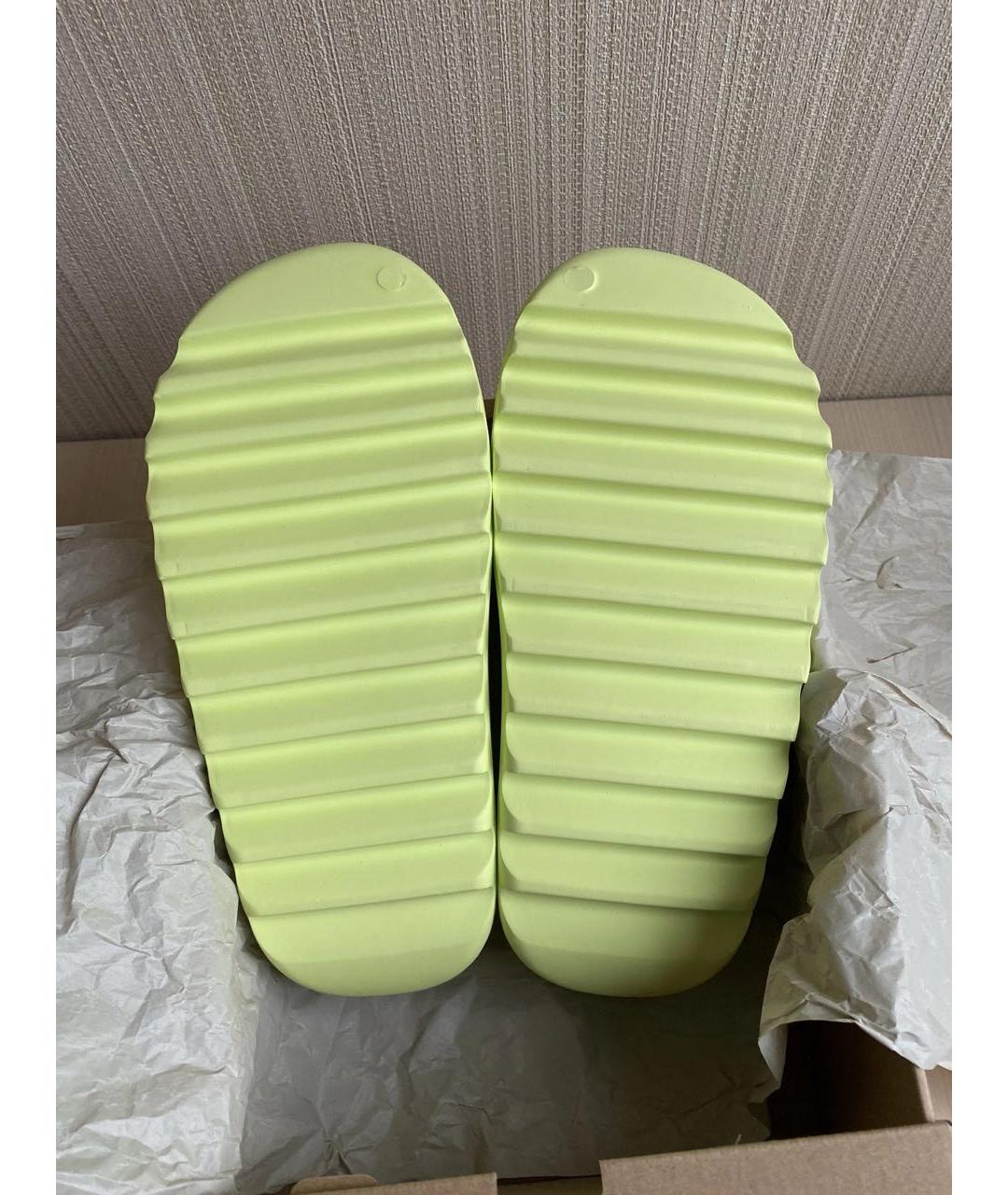 ADIDAS YEEZY Желтые резиновые шлепанцы, фото 5