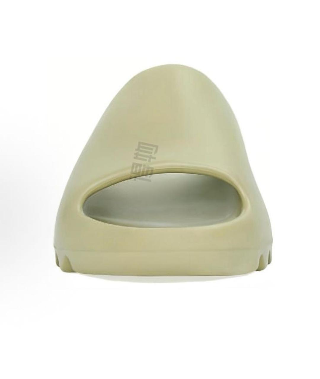 ADIDAS YEEZY Зеленые резиновые шлепанцы, фото 3