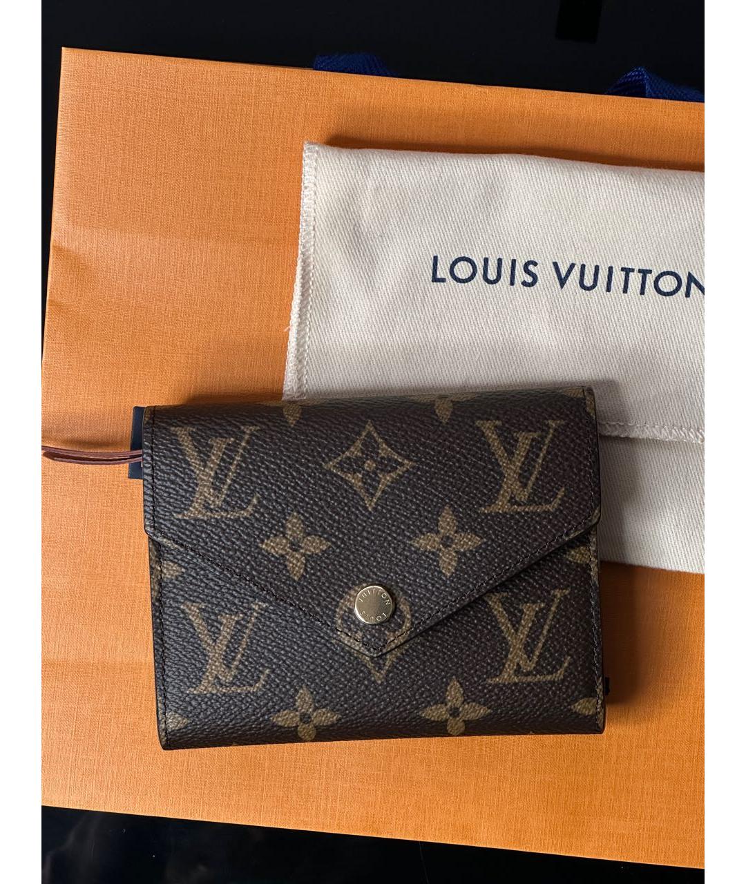LOUIS VUITTON Коричневый кошелек, фото 5