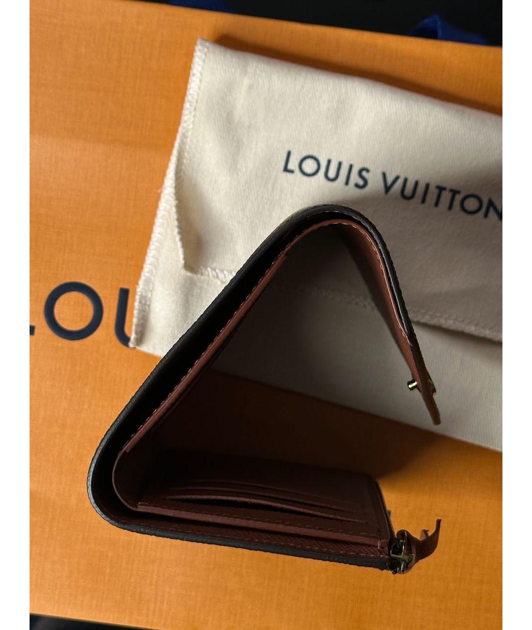 LOUIS VUITTON Коричневый кошелек, фото 4