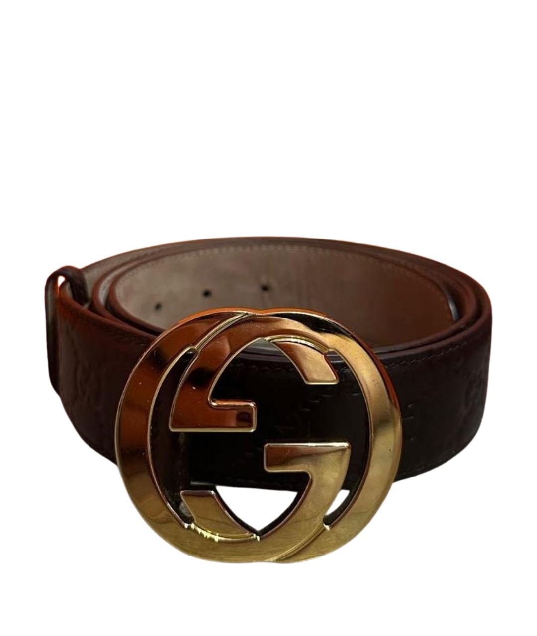 GUCCI Коричневый кожаный ремень, фото 1