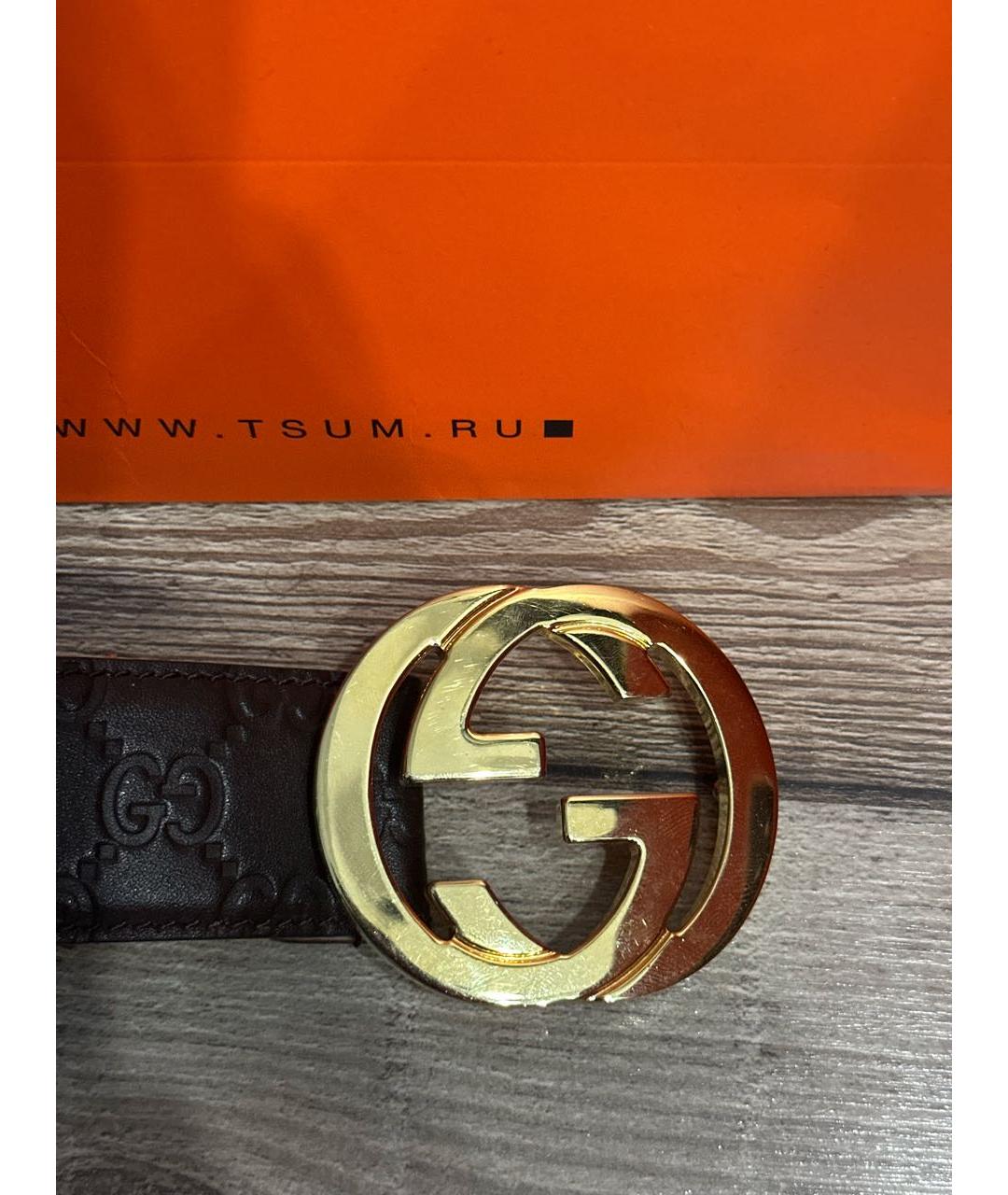 GUCCI Коричневый кожаный ремень, фото 3