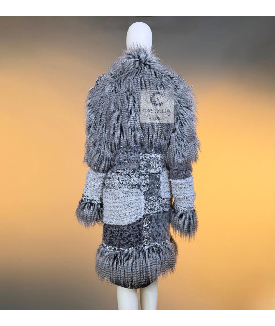 CHANEL Серое твидовое пальто, фото 8
