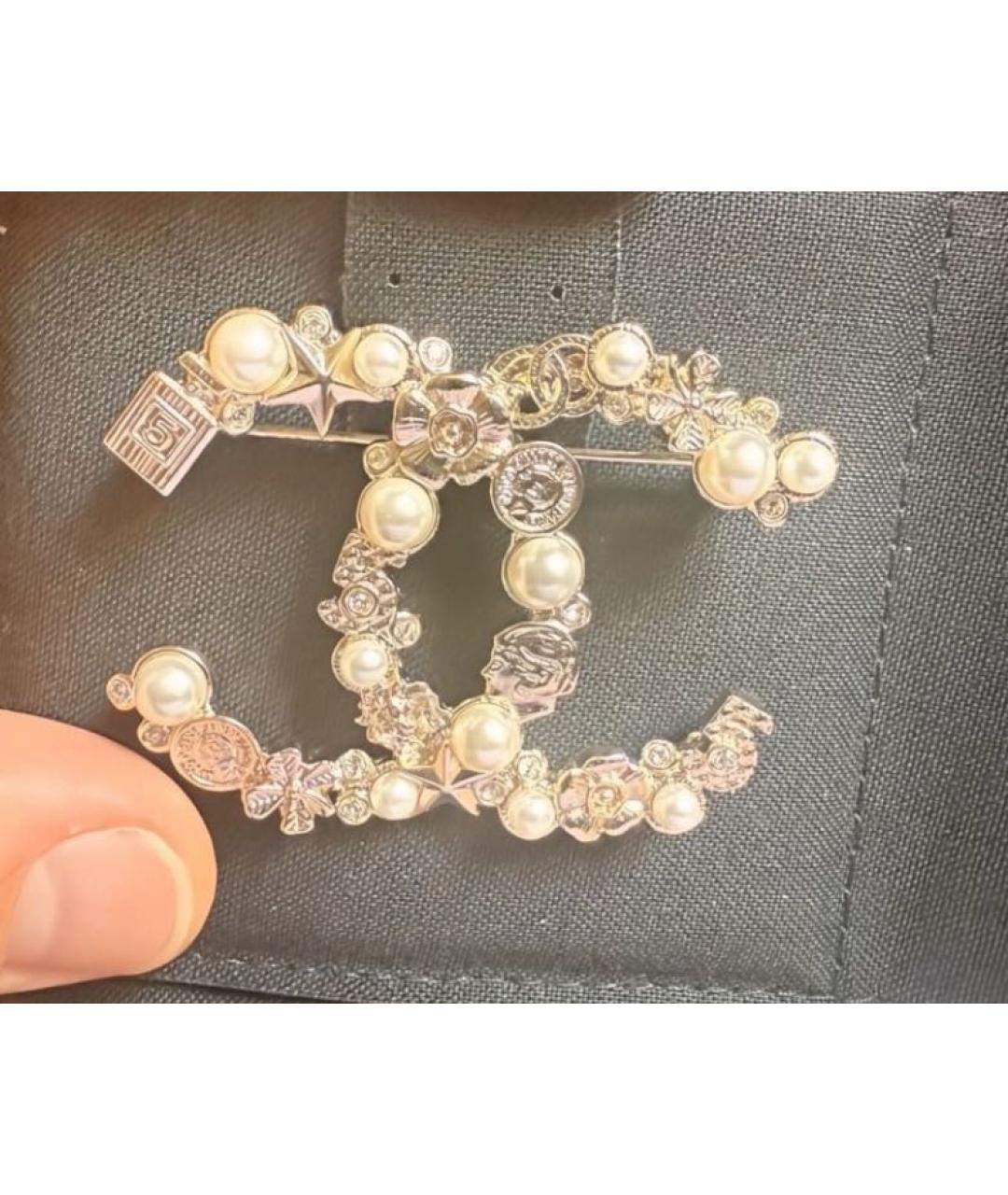 CHANEL Золотая металлическая булавка / брошь, фото 2