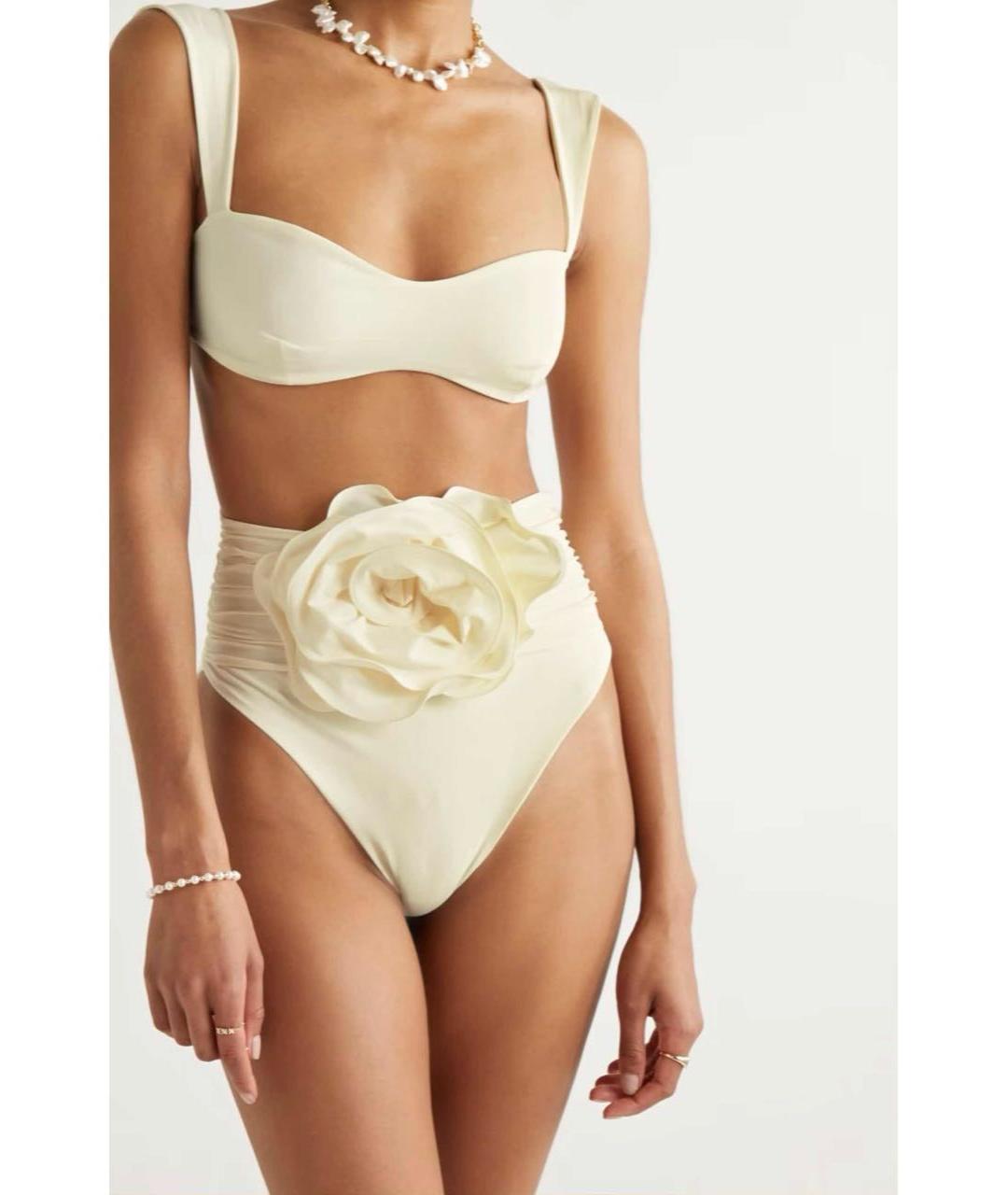 MAGDA BUTRYM Белый полиэстеровый купальник, фото 7