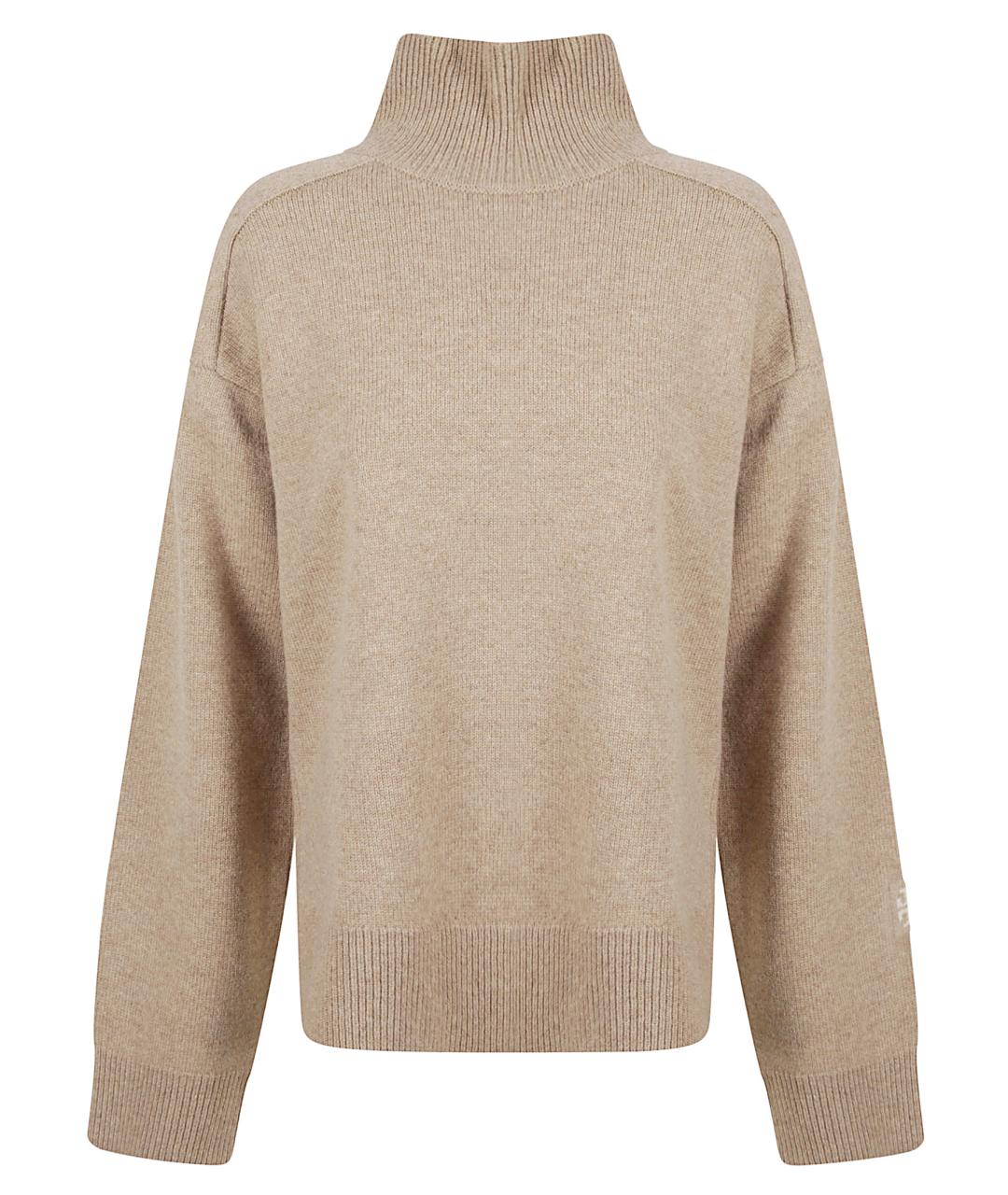 TORY BURCH Бежевый шерстяной джемпер / свитер, фото 1